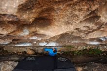 Bouldering in Hueco Tanks on 11/29/2019 with Blue Lizard Climbing and Yoga

Filename: SRM_20191129_1643280.jpg
Aperture: f/3.5
Shutter Speed: 1/250
Body: Canon EOS-1D Mark II
Lens: Canon EF 16-35mm f/2.8 L