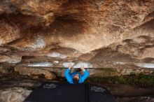 Bouldering in Hueco Tanks on 11/29/2019 with Blue Lizard Climbing and Yoga

Filename: SRM_20191129_1643390.jpg
Aperture: f/5.0
Shutter Speed: 1/250
Body: Canon EOS-1D Mark II
Lens: Canon EF 16-35mm f/2.8 L