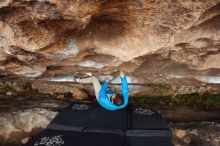 Bouldering in Hueco Tanks on 11/29/2019 with Blue Lizard Climbing and Yoga

Filename: SRM_20191129_1643440.jpg
Aperture: f/4.5
Shutter Speed: 1/250
Body: Canon EOS-1D Mark II
Lens: Canon EF 16-35mm f/2.8 L