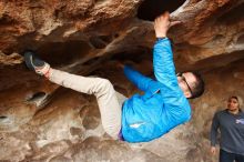 Bouldering in Hueco Tanks on 11/29/2019 with Blue Lizard Climbing and Yoga

Filename: SRM_20191129_1654120.jpg
Aperture: f/4.0
Shutter Speed: 1/250
Body: Canon EOS-1D Mark II
Lens: Canon EF 16-35mm f/2.8 L