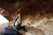 Bouldering in Hueco Tanks on 11/29/2019 with Blue Lizard Climbing and Yoga

Filename: SRM_20191129_1657170.jpg
Aperture: f/4.5
Shutter Speed: 1/250
Body: Canon EOS-1D Mark II
Lens: Canon EF 16-35mm f/2.8 L