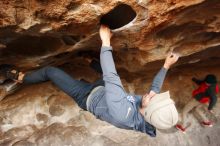 Bouldering in Hueco Tanks on 11/29/2019 with Blue Lizard Climbing and Yoga

Filename: SRM_20191129_1657380.jpg
Aperture: f/4.0
Shutter Speed: 1/250
Body: Canon EOS-1D Mark II
Lens: Canon EF 16-35mm f/2.8 L