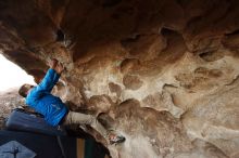 Bouldering in Hueco Tanks on 11/29/2019 with Blue Lizard Climbing and Yoga

Filename: SRM_20191129_1659110.jpg
Aperture: f/5.6
Shutter Speed: 1/250
Body: Canon EOS-1D Mark II
Lens: Canon EF 16-35mm f/2.8 L