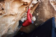 Bouldering in Hueco Tanks on 11/30/2019 with Blue Lizard Climbing and Yoga

Filename: SRM_20191130_1006270.jpg
Aperture: f/5.0
Shutter Speed: 1/250
Body: Canon EOS-1D Mark II
Lens: Canon EF 16-35mm f/2.8 L