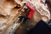 Bouldering in Hueco Tanks on 11/30/2019 with Blue Lizard Climbing and Yoga

Filename: SRM_20191130_1006400.jpg
Aperture: f/5.0
Shutter Speed: 1/250
Body: Canon EOS-1D Mark II
Lens: Canon EF 16-35mm f/2.8 L