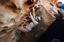 Bouldering in Hueco Tanks on 11/30/2019 with Blue Lizard Climbing and Yoga

Filename: SRM_20191130_1009300.jpg
Aperture: f/6.3
Shutter Speed: 1/250
Body: Canon EOS-1D Mark II
Lens: Canon EF 16-35mm f/2.8 L