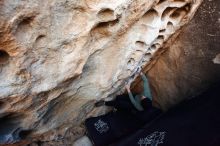 Bouldering in Hueco Tanks on 11/30/2019 with Blue Lizard Climbing and Yoga

Filename: SRM_20191130_1012220.jpg
Aperture: f/3.5
Shutter Speed: 1/250
Body: Canon EOS-1D Mark II
Lens: Canon EF 16-35mm f/2.8 L