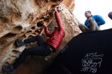 Bouldering in Hueco Tanks on 11/30/2019 with Blue Lizard Climbing and Yoga

Filename: SRM_20191130_1015000.jpg
Aperture: f/5.6
Shutter Speed: 1/250
Body: Canon EOS-1D Mark II
Lens: Canon EF 16-35mm f/2.8 L