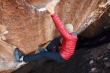 Bouldering in Hueco Tanks on 11/30/2019 with Blue Lizard Climbing and Yoga

Filename: SRM_20191130_1019400.jpg
Aperture: f/5.6
Shutter Speed: 1/250
Body: Canon EOS-1D Mark II
Lens: Canon EF 16-35mm f/2.8 L