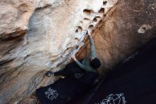 Bouldering in Hueco Tanks on 11/30/2019 with Blue Lizard Climbing and Yoga

Filename: SRM_20191130_1020240.jpg
Aperture: f/3.5
Shutter Speed: 1/250
Body: Canon EOS-1D Mark II
Lens: Canon EF 16-35mm f/2.8 L