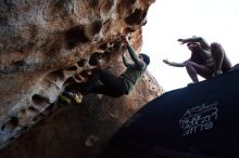 Bouldering in Hueco Tanks on 11/30/2019 with Blue Lizard Climbing and Yoga

Filename: SRM_20191130_1020580.jpg
Aperture: f/6.3
Shutter Speed: 1/250
Body: Canon EOS-1D Mark II
Lens: Canon EF 16-35mm f/2.8 L