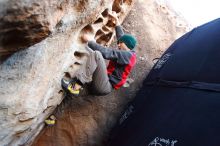 Bouldering in Hueco Tanks on 11/30/2019 with Blue Lizard Climbing and Yoga

Filename: SRM_20191130_1023130.jpg
Aperture: f/3.2
Shutter Speed: 1/250
Body: Canon EOS-1D Mark II
Lens: Canon EF 16-35mm f/2.8 L