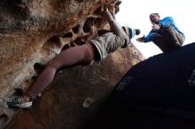 Bouldering in Hueco Tanks on 11/30/2019 with Blue Lizard Climbing and Yoga

Filename: SRM_20191130_1025170.jpg
Aperture: f/6.3
Shutter Speed: 1/250
Body: Canon EOS-1D Mark II
Lens: Canon EF 16-35mm f/2.8 L