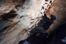 Bouldering in Hueco Tanks on 11/30/2019 with Blue Lizard Climbing and Yoga

Filename: SRM_20191130_1027470.jpg
Aperture: f/3.2
Shutter Speed: 1/250
Body: Canon EOS-1D Mark II
Lens: Canon EF 16-35mm f/2.8 L