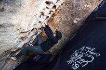 Bouldering in Hueco Tanks on 11/30/2019 with Blue Lizard Climbing and Yoga

Filename: SRM_20191130_1030570.jpg
Aperture: f/2.8
Shutter Speed: 1/250
Body: Canon EOS-1D Mark II
Lens: Canon EF 16-35mm f/2.8 L