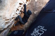 Bouldering in Hueco Tanks on 11/30/2019 with Blue Lizard Climbing and Yoga

Filename: SRM_20191130_1031050.jpg
Aperture: f/2.8
Shutter Speed: 1/250
Body: Canon EOS-1D Mark II
Lens: Canon EF 16-35mm f/2.8 L