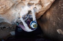 Bouldering in Hueco Tanks on 11/30/2019 with Blue Lizard Climbing and Yoga

Filename: SRM_20191130_1033460.jpg
Aperture: f/5.0
Shutter Speed: 1/250
Body: Canon EOS-1D Mark II
Lens: Canon EF 16-35mm f/2.8 L