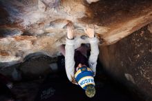 Bouldering in Hueco Tanks on 11/30/2019 with Blue Lizard Climbing and Yoga

Filename: SRM_20191130_1034080.jpg
Aperture: f/6.3
Shutter Speed: 1/250
Body: Canon EOS-1D Mark II
Lens: Canon EF 16-35mm f/2.8 L