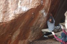 Bouldering in Hueco Tanks on 11/30/2019 with Blue Lizard Climbing and Yoga

Filename: SRM_20191130_1100540.jpg
Aperture: f/3.5
Shutter Speed: 1/250
Body: Canon EOS-1D Mark II
Lens: Canon EF 50mm f/1.8 II