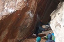 Bouldering in Hueco Tanks on 11/30/2019 with Blue Lizard Climbing and Yoga

Filename: SRM_20191130_1107590.jpg
Aperture: f/3.2
Shutter Speed: 1/250
Body: Canon EOS-1D Mark II
Lens: Canon EF 50mm f/1.8 II