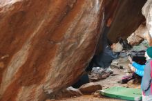 Bouldering in Hueco Tanks on 11/30/2019 with Blue Lizard Climbing and Yoga

Filename: SRM_20191130_1109330.jpg
Aperture: f/2.5
Shutter Speed: 1/250
Body: Canon EOS-1D Mark II
Lens: Canon EF 50mm f/1.8 II