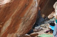 Bouldering in Hueco Tanks on 11/30/2019 with Blue Lizard Climbing and Yoga

Filename: SRM_20191130_1109340.jpg
Aperture: f/2.5
Shutter Speed: 1/250
Body: Canon EOS-1D Mark II
Lens: Canon EF 50mm f/1.8 II