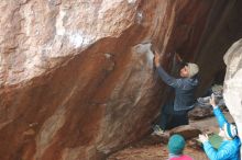 Bouldering in Hueco Tanks on 11/30/2019 with Blue Lizard Climbing and Yoga

Filename: SRM_20191130_1109430.jpg
Aperture: f/3.2
Shutter Speed: 1/250
Body: Canon EOS-1D Mark II
Lens: Canon EF 50mm f/1.8 II