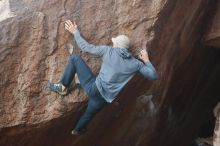 Bouldering in Hueco Tanks on 11/30/2019 with Blue Lizard Climbing and Yoga

Filename: SRM_20191130_1110200.jpg
Aperture: f/5.0
Shutter Speed: 1/250
Body: Canon EOS-1D Mark II
Lens: Canon EF 50mm f/1.8 II