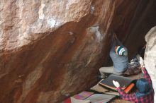 Bouldering in Hueco Tanks on 11/30/2019 with Blue Lizard Climbing and Yoga

Filename: SRM_20191130_1115140.jpg
Aperture: f/3.5
Shutter Speed: 1/250
Body: Canon EOS-1D Mark II
Lens: Canon EF 50mm f/1.8 II