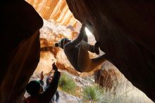 Bouldering in Hueco Tanks on 11/30/2019 with Blue Lizard Climbing and Yoga

Filename: SRM_20191130_1126310.jpg
Aperture: f/5.6
Shutter Speed: 1/250
Body: Canon EOS-1D Mark II
Lens: Canon EF 50mm f/1.8 II