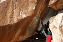 Bouldering in Hueco Tanks on 11/30/2019 with Blue Lizard Climbing and Yoga

Filename: SRM_20191130_1159200.jpg
Aperture: f/8.0
Shutter Speed: 1/250
Body: Canon EOS-1D Mark II
Lens: Canon EF 16-35mm f/2.8 L