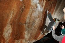 Bouldering in Hueco Tanks on 11/30/2019 with Blue Lizard Climbing and Yoga

Filename: SRM_20191130_1202280.jpg
Aperture: f/7.1
Shutter Speed: 1/250
Body: Canon EOS-1D Mark II
Lens: Canon EF 16-35mm f/2.8 L