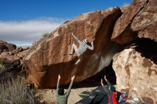 Bouldering in Hueco Tanks on 11/30/2019 with Blue Lizard Climbing and Yoga

Filename: SRM_20191130_1203020.jpg
Aperture: f/7.1
Shutter Speed: 1/250
Body: Canon EOS-1D Mark II
Lens: Canon EF 16-35mm f/2.8 L