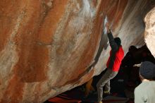 Bouldering in Hueco Tanks on 11/30/2019 with Blue Lizard Climbing and Yoga

Filename: SRM_20191130_1208560.jpg
Aperture: f/7.1
Shutter Speed: 1/250
Body: Canon EOS-1D Mark II
Lens: Canon EF 16-35mm f/2.8 L