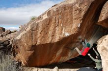 Bouldering in Hueco Tanks on 11/30/2019 with Blue Lizard Climbing and Yoga

Filename: SRM_20191130_1209170.jpg
Aperture: f/7.1
Shutter Speed: 1/250
Body: Canon EOS-1D Mark II
Lens: Canon EF 16-35mm f/2.8 L