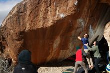 Bouldering in Hueco Tanks on 11/30/2019 with Blue Lizard Climbing and Yoga

Filename: SRM_20191130_1212460.jpg
Aperture: f/8.0
Shutter Speed: 1/250
Body: Canon EOS-1D Mark II
Lens: Canon EF 16-35mm f/2.8 L