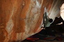 Bouldering in Hueco Tanks on 11/30/2019 with Blue Lizard Climbing and Yoga

Filename: SRM_20191130_1214220.jpg
Aperture: f/8.0
Shutter Speed: 1/250
Body: Canon EOS-1D Mark II
Lens: Canon EF 16-35mm f/2.8 L