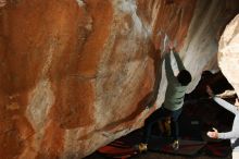 Bouldering in Hueco Tanks on 11/30/2019 with Blue Lizard Climbing and Yoga

Filename: SRM_20191130_1220000.jpg
Aperture: f/8.0
Shutter Speed: 1/250
Body: Canon EOS-1D Mark II
Lens: Canon EF 16-35mm f/2.8 L