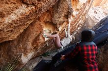 Bouldering in Hueco Tanks on 11/30/2019 with Blue Lizard Climbing and Yoga

Filename: SRM_20191130_1240470.jpg
Aperture: f/4.0
Shutter Speed: 1/250
Body: Canon EOS-1D Mark II
Lens: Canon EF 16-35mm f/2.8 L