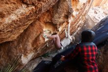 Bouldering in Hueco Tanks on 11/30/2019 with Blue Lizard Climbing and Yoga

Filename: SRM_20191130_1240470.jpg
Aperture: f/4.0
Shutter Speed: 1/250
Body: Canon EOS-1D Mark II
Lens: Canon EF 16-35mm f/2.8 L