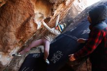 Bouldering in Hueco Tanks on 11/30/2019 with Blue Lizard Climbing and Yoga

Filename: SRM_20191130_1248070.jpg
Aperture: f/3.5
Shutter Speed: 1/250
Body: Canon EOS-1D Mark II
Lens: Canon EF 16-35mm f/2.8 L