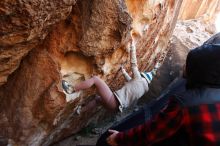 Bouldering in Hueco Tanks on 11/30/2019 with Blue Lizard Climbing and Yoga

Filename: SRM_20191130_1250020.jpg
Aperture: f/4.5
Shutter Speed: 1/250
Body: Canon EOS-1D Mark II
Lens: Canon EF 16-35mm f/2.8 L