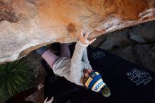 Bouldering in Hueco Tanks on 11/30/2019 with Blue Lizard Climbing and Yoga

Filename: SRM_20191130_1256170.jpg
Aperture: f/5.0
Shutter Speed: 1/250
Body: Canon EOS-1D Mark II
Lens: Canon EF 16-35mm f/2.8 L