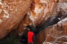 Bouldering in Hueco Tanks on 11/30/2019 with Blue Lizard Climbing and Yoga

Filename: SRM_20191130_1312030.jpg
Aperture: f/7.1
Shutter Speed: 1/250
Body: Canon EOS-1D Mark II
Lens: Canon EF 16-35mm f/2.8 L