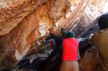 Bouldering in Hueco Tanks on 11/30/2019 with Blue Lizard Climbing and Yoga

Filename: SRM_20191130_1315310.jpg
Aperture: f/4.0
Shutter Speed: 1/250
Body: Canon EOS-1D Mark II
Lens: Canon EF 16-35mm f/2.8 L