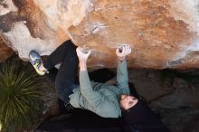 Bouldering in Hueco Tanks on 11/30/2019 with Blue Lizard Climbing and Yoga

Filename: SRM_20191130_1327160.jpg
Aperture: f/6.3
Shutter Speed: 1/250
Body: Canon EOS-1D Mark II
Lens: Canon EF 16-35mm f/2.8 L