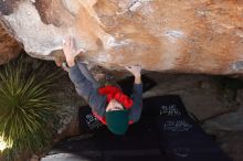 Bouldering in Hueco Tanks on 11/30/2019 with Blue Lizard Climbing and Yoga

Filename: SRM_20191130_1328330.jpg
Aperture: f/5.6
Shutter Speed: 1/250
Body: Canon EOS-1D Mark II
Lens: Canon EF 16-35mm f/2.8 L