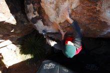 Bouldering in Hueco Tanks on 11/30/2019 with Blue Lizard Climbing and Yoga

Filename: SRM_20191130_1328460.jpg
Aperture: f/11.0
Shutter Speed: 1/250
Body: Canon EOS-1D Mark II
Lens: Canon EF 16-35mm f/2.8 L