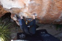 Bouldering in Hueco Tanks on 11/30/2019 with Blue Lizard Climbing and Yoga

Filename: SRM_20191130_1332190.jpg
Aperture: f/6.3
Shutter Speed: 1/250
Body: Canon EOS-1D Mark II
Lens: Canon EF 16-35mm f/2.8 L