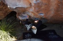 Bouldering in Hueco Tanks on 11/30/2019 with Blue Lizard Climbing and Yoga

Filename: SRM_20191130_1336240.jpg
Aperture: f/6.3
Shutter Speed: 1/250
Body: Canon EOS-1D Mark II
Lens: Canon EF 16-35mm f/2.8 L